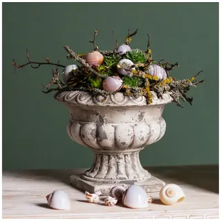 Florists Products Übertopf Pflanzschale Antiklook Beton Antik Dekor Ø20cm H16,5cm grau