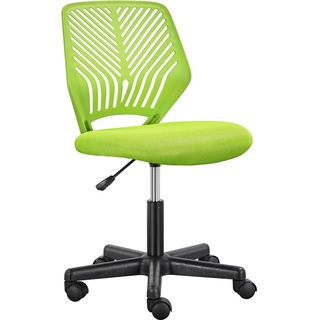 Yaheetech Schreibtischstuhl Drehstuhl Jugenddrehstuhl Bürostuhl mit Rücklehne ohne Armlehnen Arbeitsstuhl höhenverstellbar Grün