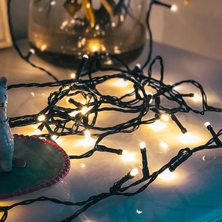 hellum LED Lichterkette innen, 20er Lichterkette mit Timer, A, Leuchte, warmweiß LED Lichterkette beleuchtet 190 cm Batteriebetriebene Lichterkette für Hochzeit Weihnachten Partys 570779