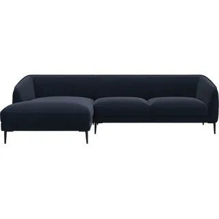 FLEXLUX Ecksofa Belle Designsofa, L-Form, B/T 288/149 cm, Skandinavisches Design, In hochwertiger Verarbeitung blau