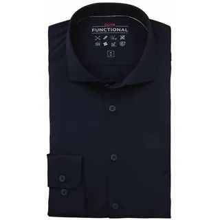 Pure Slim Fit Functional Hemd Langarm Streifen Nachtblau Größe 46 - 46