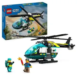 LEGO City 60405 Rettungshubschrauber, Helikopter-Spielzeug für 6-Jährige