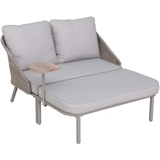 Sunjoy Garten Tagesbett 142 x 128 cm Grau
