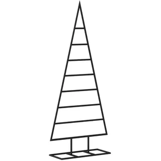 vidaXL Metall-Weihnachtsbaum Schwarz 150 cm