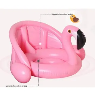 Flamingo Baby-schwimmring Mit Sonnendach, Aufblasbare Baby-schwimmhilfe