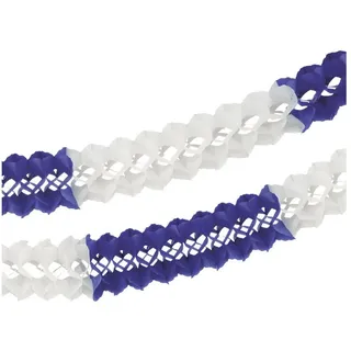 Papstar Großraumgirlande Papier Ø 16 cm 10 m blau/weiß