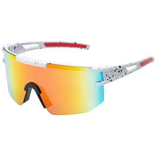 bezlit eyewear Pilotenbrille Unisex Sonnenbrille Sportlich verspiegelt (1-St) mit schwarzen Linsen, Rot/Gelb, Blau und Blau Lila blau|gelb|rot