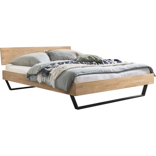 Massivholzbett HASENA "Asti" Betten Gr. Liegefläche B/L: 160 cm x 200 cm Betthöhe: 16 cm, kein Härtegrad, braun (eiche bianco, geölt, eiche geölt) Massivholzbetten mit einer Fußhöhe von 20 cm