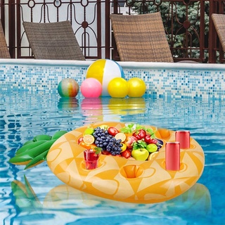 Aufblasbarer Getränkehalter PVC Schwimmender Bierhalter Ananas Form Pool Tablett schwimmendes Tablett für Pool Party
