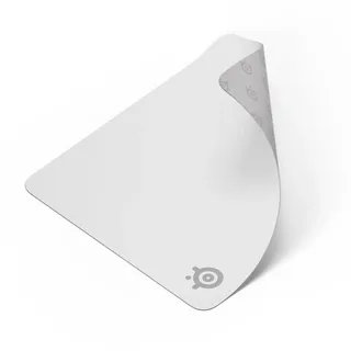 SteelSeries QcK Mauspad (Groß) – Weiß – Anti-Rutsch-Gummierung auf der Unterseite – Bestes Tracking – Optimiert für Gaming-Sensoren – 450 mm x 400 mm – FPS, MOBAs, RTS, MMO