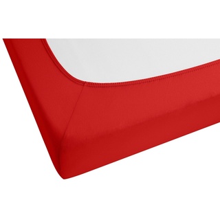 Frottee-Stretch 90 x 190 - 100 x 200 cm rot