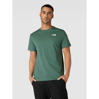 T-Shirt mit Label-Print Modell 'MOUNTAIN SKETCH', Petrol, S