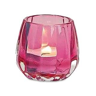 Wurm: Teelichthalter / Glas für Teelichter - Pink - Abmessung: 8/5 cm (1 Stück)