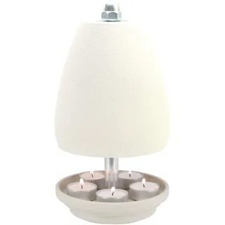 Teelichtlampe Orchidee, KALT-Weiss - *7Jahre Garantie* - LIVESTYLE IN Keramik, Licht & Wärme, Handarbeit Teelichtofen - 5 Teelichter (inkl. Teelichter + Feuerzeug) Über 20.000 sehr zufriedene Kunden!
