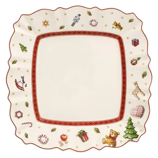 Villeroy & Boch Frühstücksteller 22 x 22 cm Weiß/Rot 6er Set