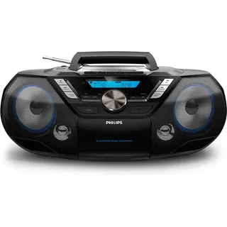 Philips AZB798T schwarz Radiorekorder mit CD-Spieler und Kassettendeck