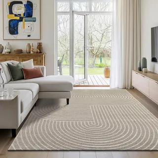 Mia ́s Teppiche Viano - Outdoor Teppich, wetterfest & pflegeleicht, langlebig, für Wohnzimmer, Schlafzimmer & Terrasse, Beige, 300 x 400 cm