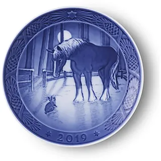 Royal Copenhagen 2019 Teller Pferd in der Wintersonne, 18cm