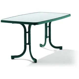 Sieger Boulevard-Klapptisch 150 x 90 x 72 cm Smaragdgrün/Marmordekor Weiß