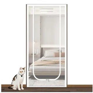 Insektenschutzrollo Katzengitter für Tür, Isolationstür-Bildschirm, Katzentürnetz, Ledander weiß 80 cm x 200 cm