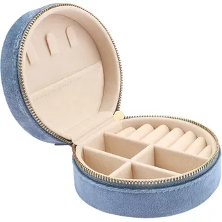 Reise-schmuckkästchen Aus Samt, Etui Für Ringe Und Halsketten, Mini-aufbewahrung Für Damen, Elegant Und Praktisch
