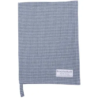 Krasilnikoff Geschirrhandtuch kleinkariert aus Baumwolle, 50x70 cm, grau