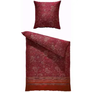 Bassetti Wendebettwäsche Moumbay R1, Rot, Terracotta, Textil, Paisley, 155x220 cm, Textiles Vertrauen - Oeko-Tex®, bügelleicht, pflegeleicht, Schlaftextilien, Bettwäsche, Bettwäsche, Makosatin-Bettwäsche