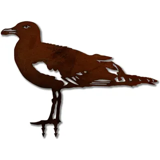 ARTTEC Möwe Vogel (Edelrost-Deko) (groß (Edelrost)) hochwertige Gartendeko aus Metall - Rost Deko für Garten, Balkon & Terasse - Metall Deko zum Aufstellen - Made in Germany