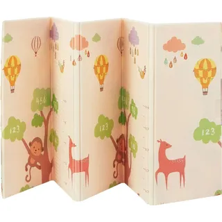 Juskys Kinder Spielmatte Jakob 180x200 cm - XXL Matte Schaumstoff - faltbar & soft - Beige