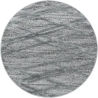 Ayyildiz Pisa 4706 Hochflorteppich Ø 80 cm Grau