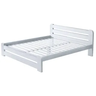 Furnify Holzbett Holzbett futtonbett bettgestell bett Weiß 160x200 Ohne Matratze