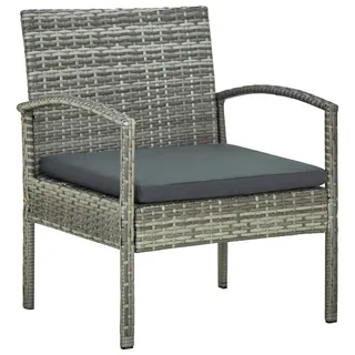 vidaXL Gartenstuhl mit Kissen 58 x 57 x 72 cm grau 1 St.