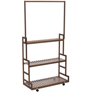 MCW Bambus Pflanzenregal 175 x 93 x 38 cm Braun