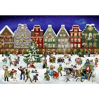 Coppenrath Verlag Puzzle-Adventskalender Winterabend in der Stadt