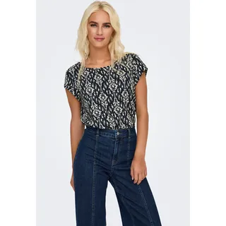 Only Shirtbluse ONLVIC S/S AOP TOP NOOS PTM Blau XS