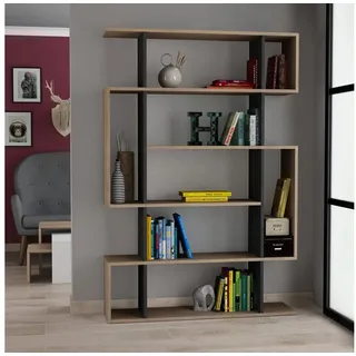 Decortie Mito Bücherregal 108,5 x 25,5 x 161 cm Grau/Braun
