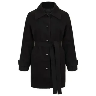 Hell Bunny Kurzmantel Juliette Coat Vintage Retro Gürtel 50er schwarz XL