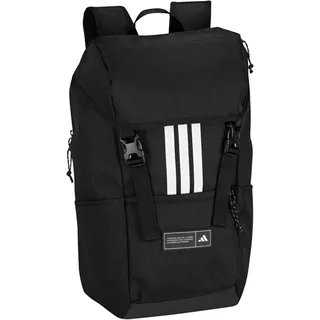 adidas 3 Stripes Flap Backpack Schwarz