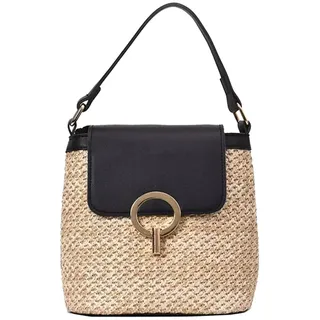 Generisch Stroh Handtasche Damen Basttasche Böhmische Strandtasche Korbtasche Damen Boho Tasche Kleine Strand Stroh Umhängetasche Sommer Handgewebt Geflochtene Tasche für Reisen Strand Urlaub