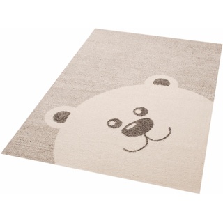 Kinderteppich Teddy Bear Toby, HANSE Home, rechteckig, Höhe: 17 mm, Kurzflor, Spielteppich, Motiv, Teppich, Kinderzimmer, Wohnzimmer grau|weiß