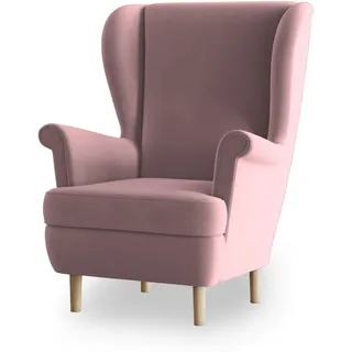 masseno Ohrensessel LENTIO Polstersessel 75 x 103 x 75 cm Rosa