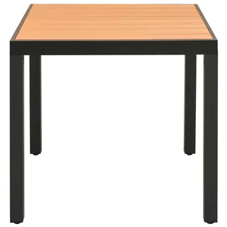 vidaXL Gartentisch Braun 80x80x74 cm Aluminium und WPC