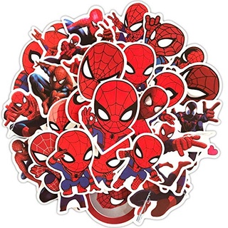 35 stück Marvel Spiderman Aufkleber Superhero Graffiti Aufkleber für Laptop Telefon Gitarre Gepäck Skateboard Wasserflaschen Motorrad Fahrrad,Vinyl Avengers Sticker for Kinder Jugendliche