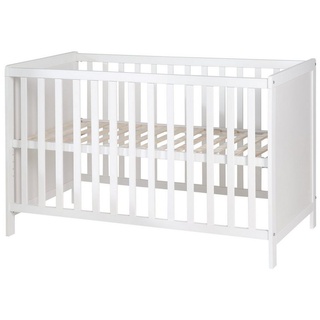 roba® Beistellbett »2-in-1 Baby- & Beistellbett«, 60x120 cm, verstellbar, 5 Schlupfsprossen weiß