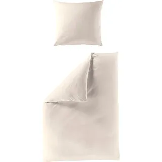 BIERBAUM Elegant uni Mako-Satin Beige 240 x 220 cm + 2 x 80 x 40 cm