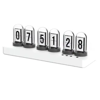 Vastarry Nixie Röhrenuhr, Leuchtröhre, IPS-Farbbildschirm, Digitaluhr mit 6 Sets von Weckern, 7 Modi, 12 individuelle Bilder, Web-Steuerung, keine App erforderlich (Weiß A)