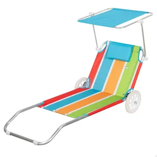 Aktive Strandwagenliege Multicolour 52 x 117 x 62 cm