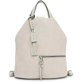 Tamaris Damen City Rucksack Nele aus Kunstleder in Ecru Beige mit Reißverschluss. beige - Einheitsgröße