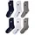 Füßlinge 6er Pack Blau/Weiß/Grau 31-34