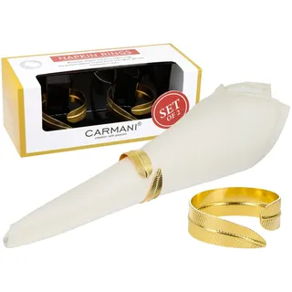 2er Set Serviettenringe Eheringe Design Gold – Tischdeko Weihnachten
